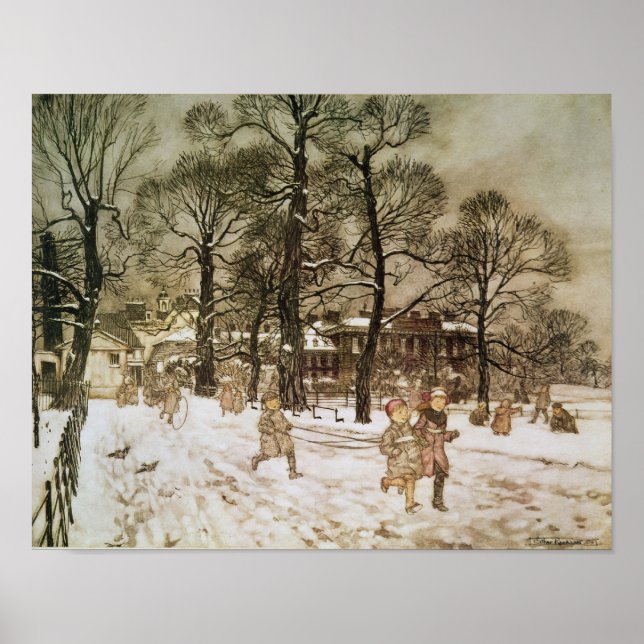 Arthur Rackham | Winter in den Kensington Gardens  Poster (Vorne)