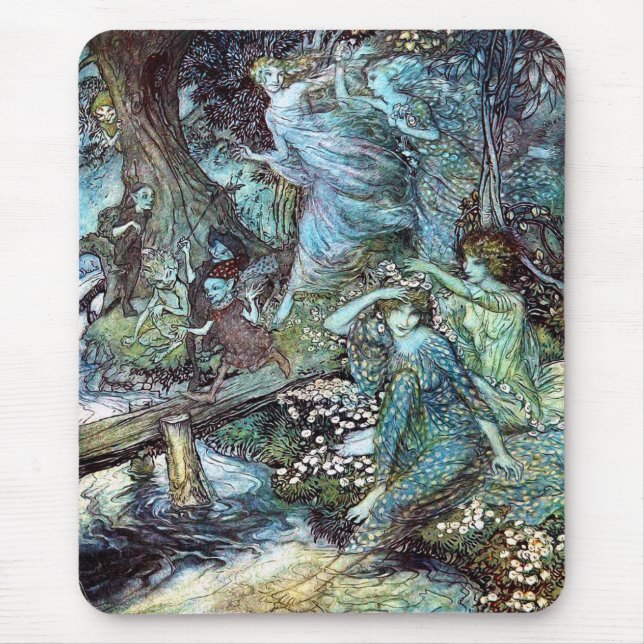 Arthur Rackham, "Wood Nymphs" Mousepad (Vorne)