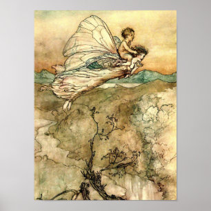 Arthur Rackhams Feen im Flug Poster