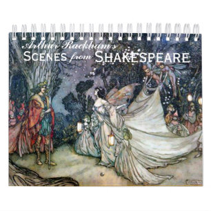 Arthur Rackhams Shakespeare Vintage Kunstkalender Kalender