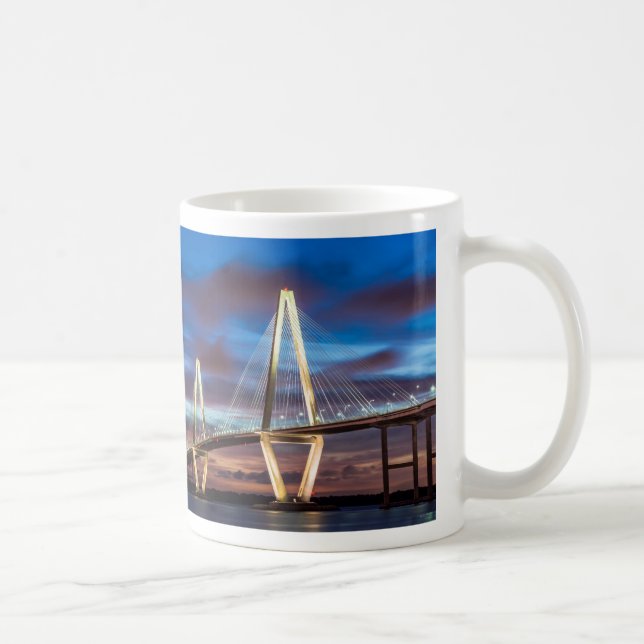 Arthur Ravenal Bridge bei Nacht Kaffeetasse (Rechts)