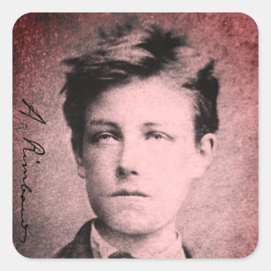 Arthur Rimbaud Quadratischer Aufkleber