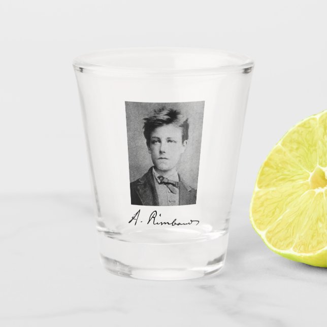 Arthur Rimbaud Shot Glass Schnapsglas (Vorderseite)