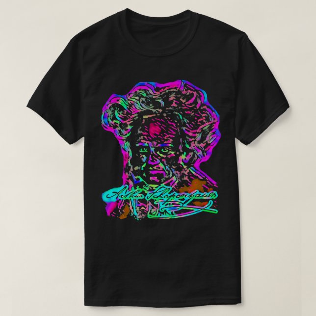 Arthur Schopenhauer Deutscher Philosoph Premium T  T-Shirt (Design vorne)