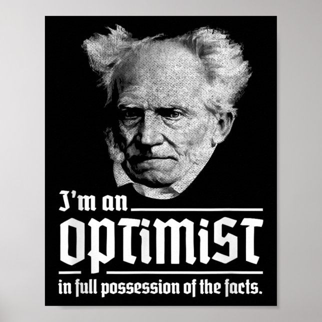 Arthur Schopenhauer Pessimismus Pessimist P Poster (Vorne)