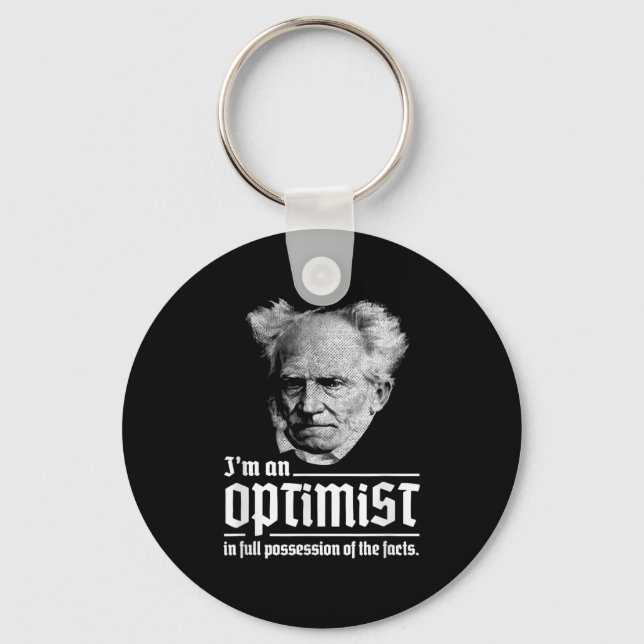 Arthur Schopenhauer Pessimismus Pessimist P Schlüsselanhänger (Vorderseite)