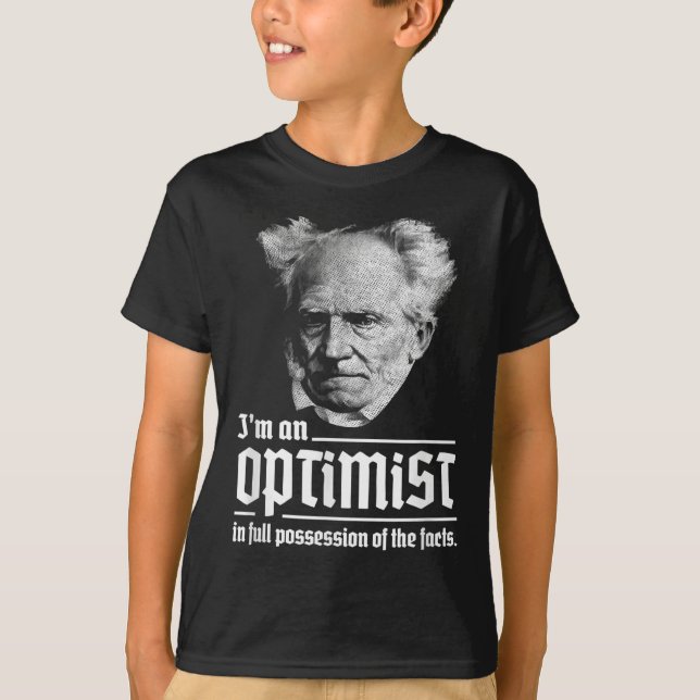 Arthur Schopenhauer Pessimismus Pessimist P T-Shirt (Vorderseite)