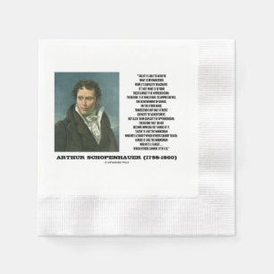 Arthur Schopenhauer Talent gegen Genius Zitat Serviette