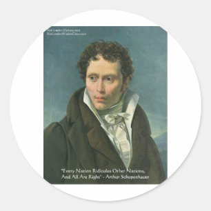Arthur Schopenhauer Zitat "Nations Ridicule" Gesch Runder Aufkleber