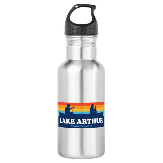 Arthur-See Pennsylvania Canoe Edelstahlflasche (Vorderseite)