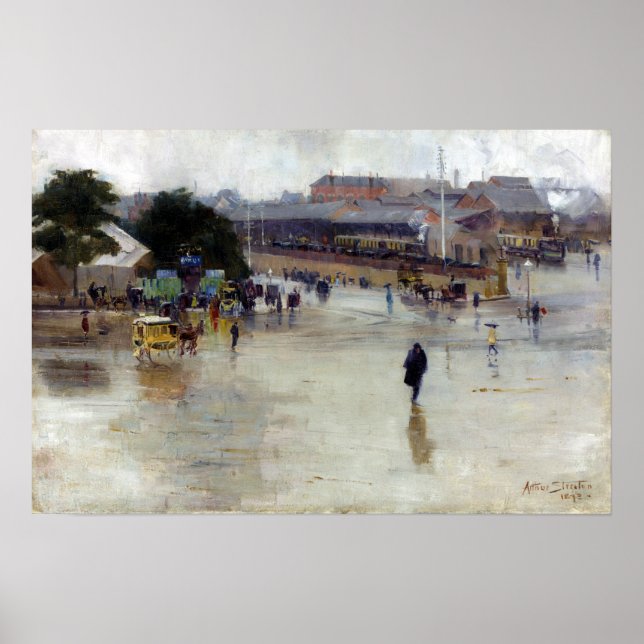 Arthur Streeton Bahnhof Redfern Poster (Vorne)