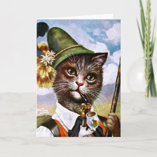 Arthur Thiele - Bayerische Alpen Katze Karte