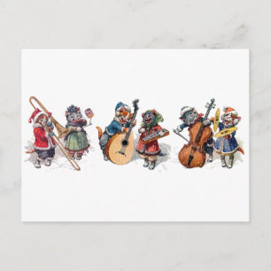 Arthur Thiele - Cat Orchestra in the Snow Postkarte