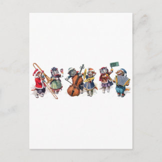 Arthur Thiele - Cats Play Orchestra im Schnee. Postkarte