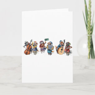 Arthur Thiele - Katzen mit Musikinstrumenten Feiertagskarte