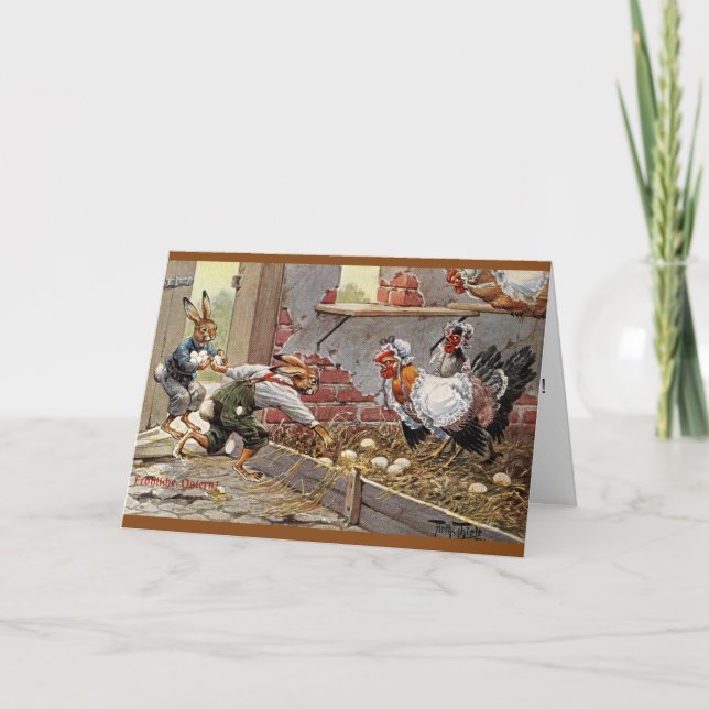 Arthur Thiele Osterkarte - Bunnies Steakeier! Feiertagskarte (Vorderseite)