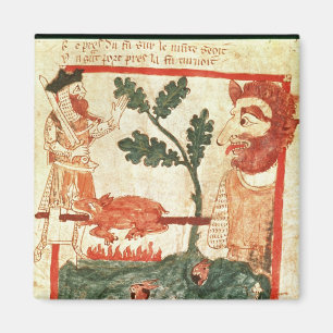 Arthur trifft die riesige Röstung ein Schwein auf Magnet