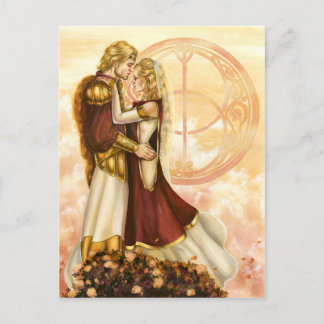 Arthur und Guineveres Hochzeit Postkarte