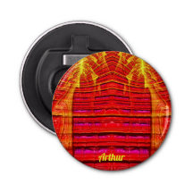 ARTHUR ~ WEIRD Rot Gelb und Rosa 3D-Fraktal ~