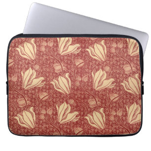 Arthur Wilcock The Lily Vintage Floral Rot Muster Laptopschutzhülle
