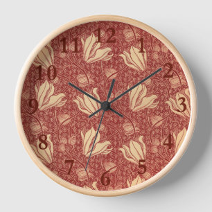 Arthur Wilcock The Lily Vintage Floral Rot Muster Uhr