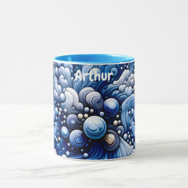 ARTHUR ~ Zany Bubbles 3D ~ Blues ~ Tasse (Zentrum)