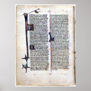 Arthurian Romance belichtete Seite Poster