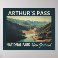 Arthur's Pass Nationalpark Neuseeland Vintage