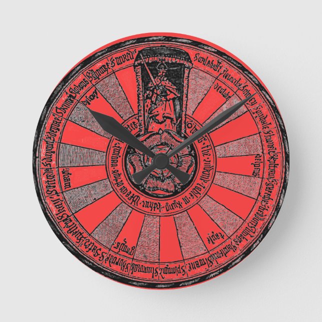 Arthurs runder Tisch Runde Wanduhr (Vorderseite)