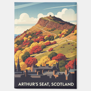 Arthur's Seat Edinburgh Schottland Vintage Reise Magnet