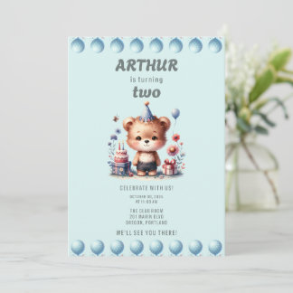 Arthurs zweiter Geburtstag Einladung