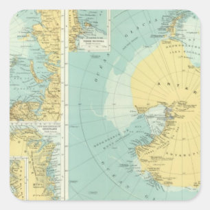 Artic, die Antarktis Quadratischer Aufkleber
