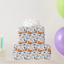 Artic Pattern Watercolor Polar Animals Siegel Walr Geschenkpapier