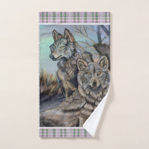 Artic Wolves Wintery Badhandtuch Set