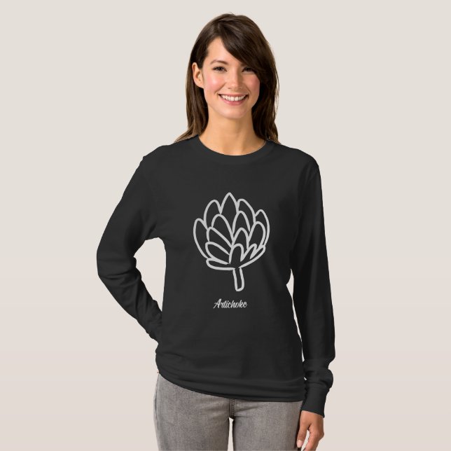 Artichoke Gemüseglockenartischocken essbare Blume T-Shirt (Vorne ganz)