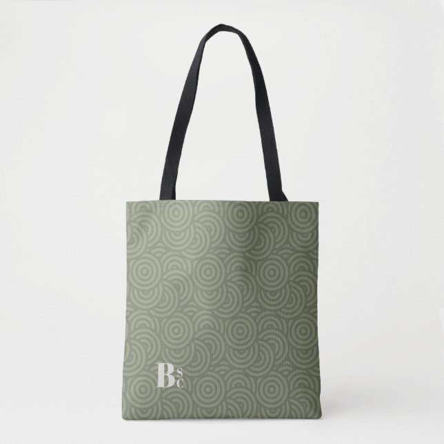 Artichoke Green ・ Random Circles Monogram (Vorderseite)