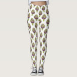 Artichoke Lila Pattern Leggings<br><div class="desc">Whimsikales Muster der Aquarellbilder von Artischocken,  die zu einem Muster gemacht werden.</div>