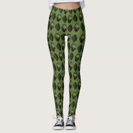 Artichoke Pflanzliche Pflanze Botanisches Muster Leggings