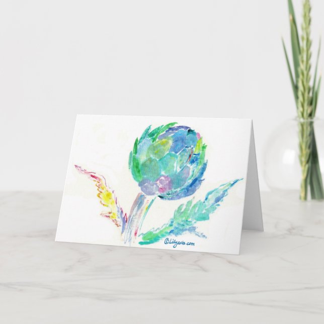 Artichoke Song Fine Art Painting Card Karte (Vorderseite)