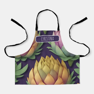 Artichoke Whimsical Personalisiertes Muster Schürze