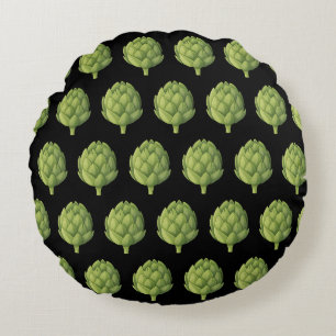 Artichokes Rundes Kissen