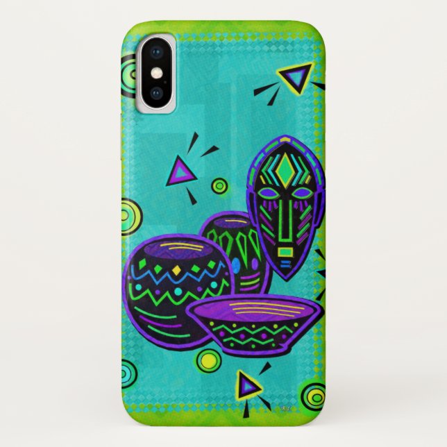 Artifakt African Pop Art Case-Mate iPhone Hülle (Rückseite)
