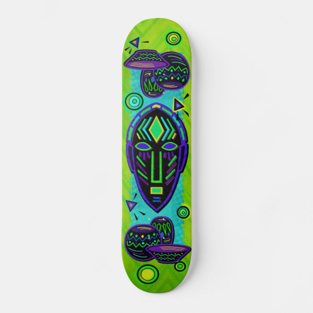 Artifakt African Pop Art Skateboard (Vorderseite)