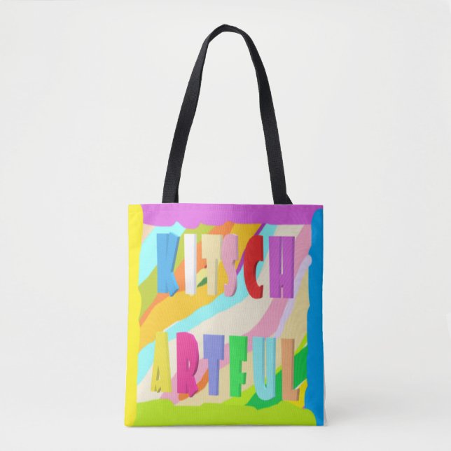 Artiful hell bunt Design große Farbe Tote Tasche (Vorderseite)