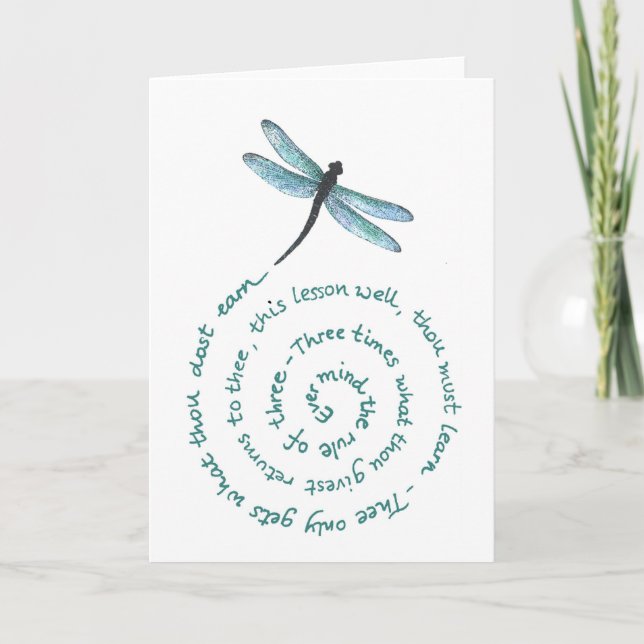 Artikel 3 - Hexengesetz - Rede von Wiccan Karte (Vorderseite)