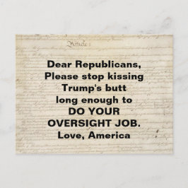 Artikel I Verfassungs-Kongress tun Ihre Aufgabe Postkarte