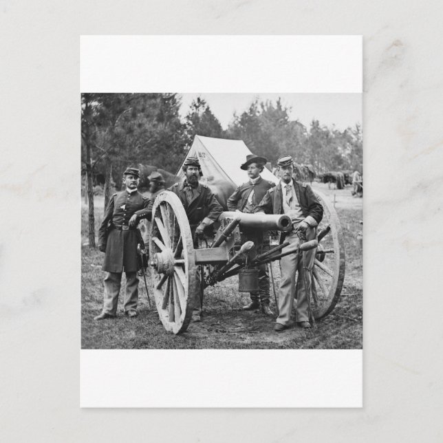 Artillerie aus dem zivilen Krieg, 1860er Postkarte (Vorderseite)