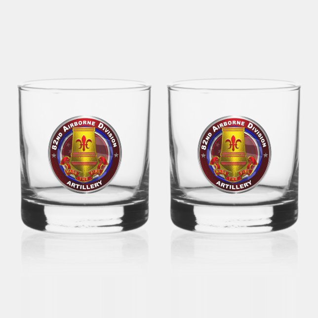 Artillerie-Brigade der 82. Im Flugzeug Division Whiskyglas (Vorderseite)
