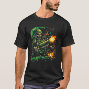 Artillerie-Chaos – Street Art Militärillustration T-Shirt