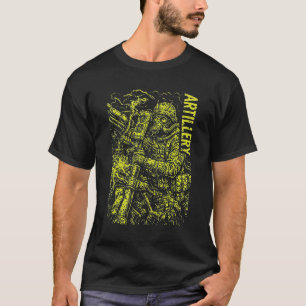 Artillerie Soldat Schwere Feuerkraft Grafik Kunst T-Shirt